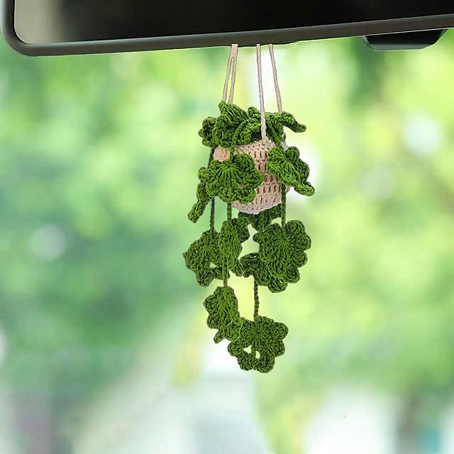 Hollow Green Plant Car Hanging
