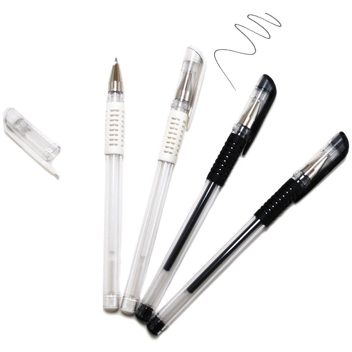 Multicraft Imports Scrapbook Gel Pens 4/Pkg - Black & White