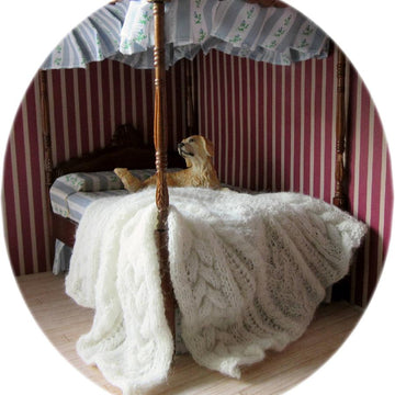 1:12th scale Chunky Aran throw