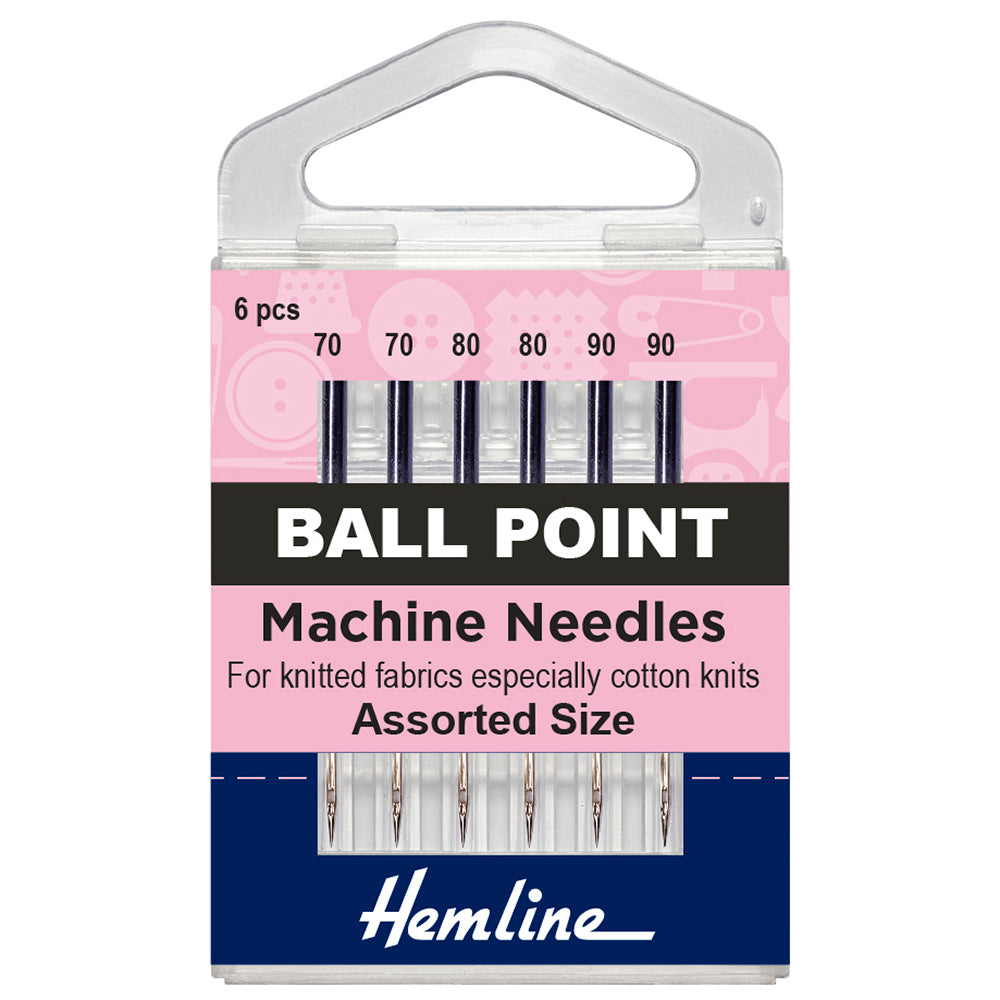 Hemline Sewing Machine Needles - Ball Point - Mixed - 5 Pieces
