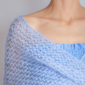 Knitting Pattern Lace Infinity Bride Shawl