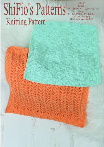 Knitting pattern dolls blanket afghan UK & USA Terms #440