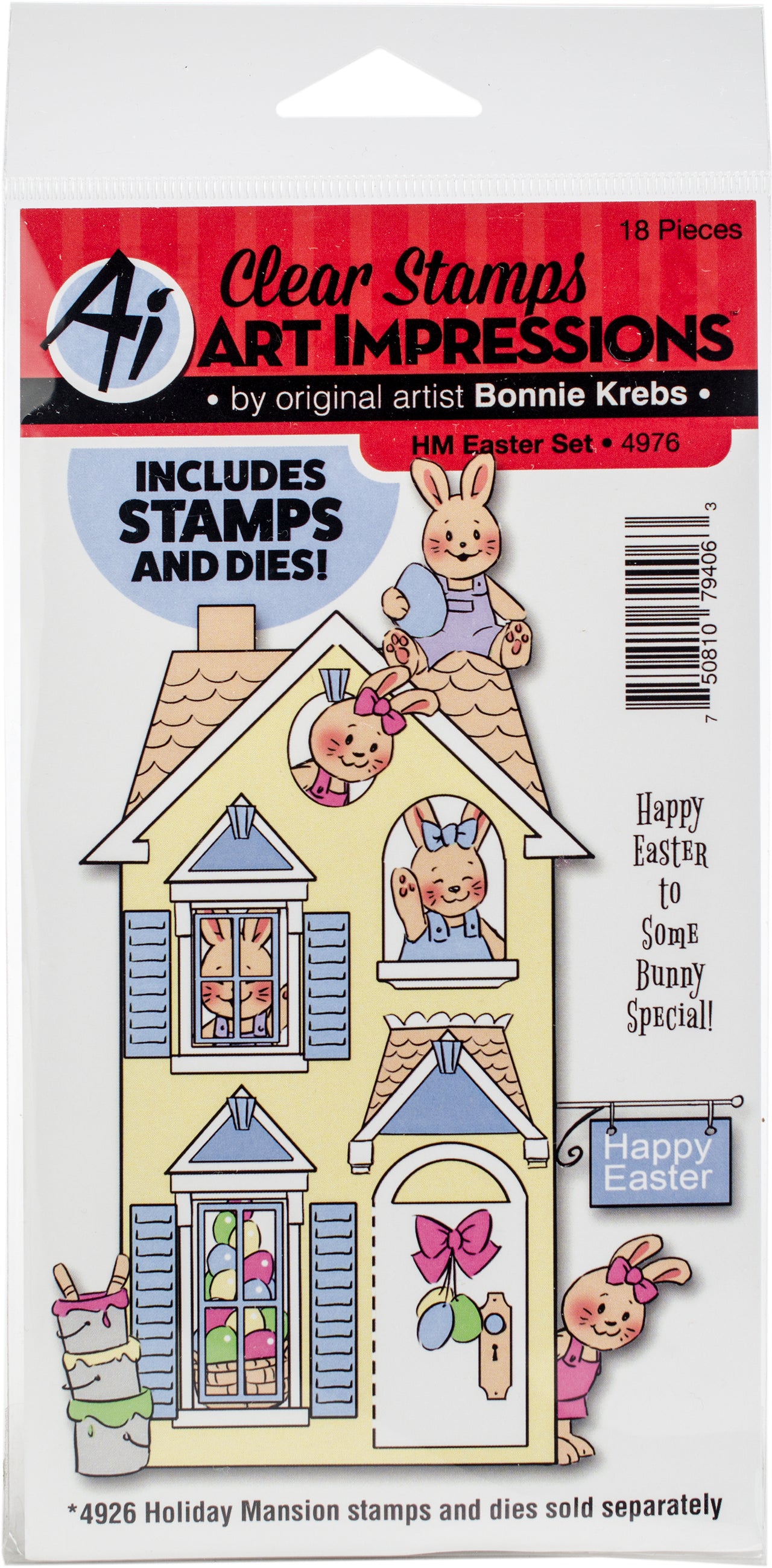 Art Impressions Holiday Mansion Stamp & Die Set - Easter