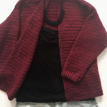 Hibiscus Herringbone Cardigan