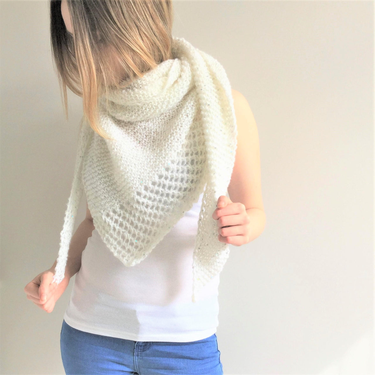 'Silver' Scarf Shawl