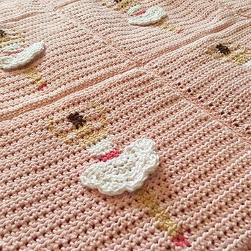 Baby Ballerina Crochet Blanket Blanket