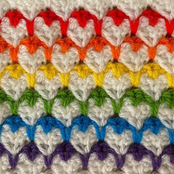 Little hearts rainbow blanket by HueLaVive