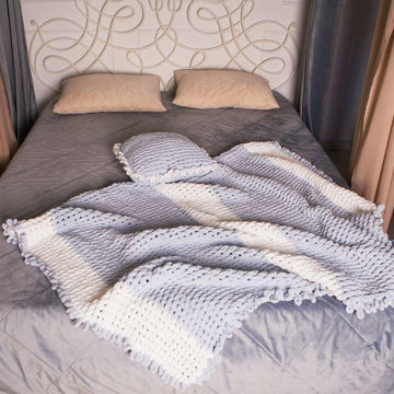 Wave With Fringe Blanket Pattern