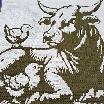 Barnyard Buddies | Cow Chick Mosaic Blanket