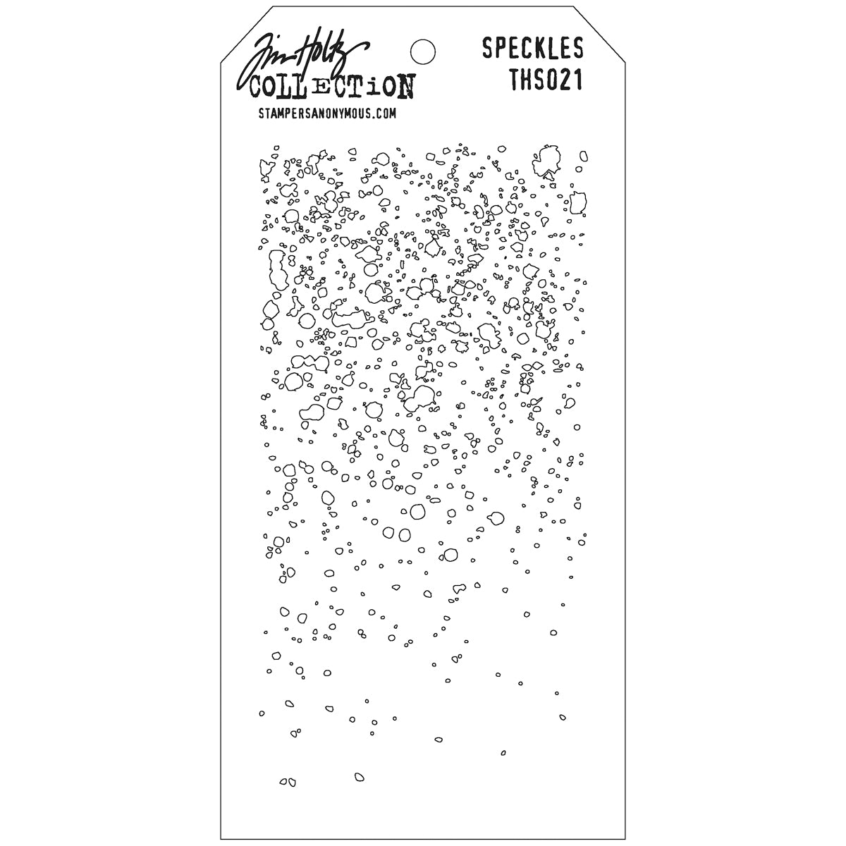 Stampers Anonymous Tim Holtz Layered Stencil 4.125"X8.5" - Speckles