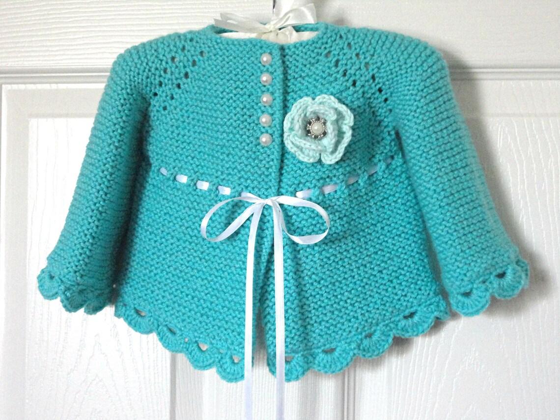 Knitting Pattern Baby Girl Jacket Newborn Girl Coat Olivia