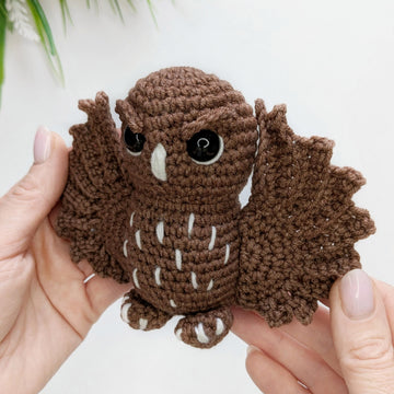 Crochet Owl Pattern, amigurumi bird pattern, crochet plushie