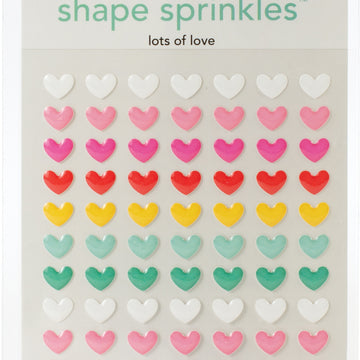 Doodlebug Sprinkles Adhesive Enamel Shapes - Lots Of Love, Love Notes
