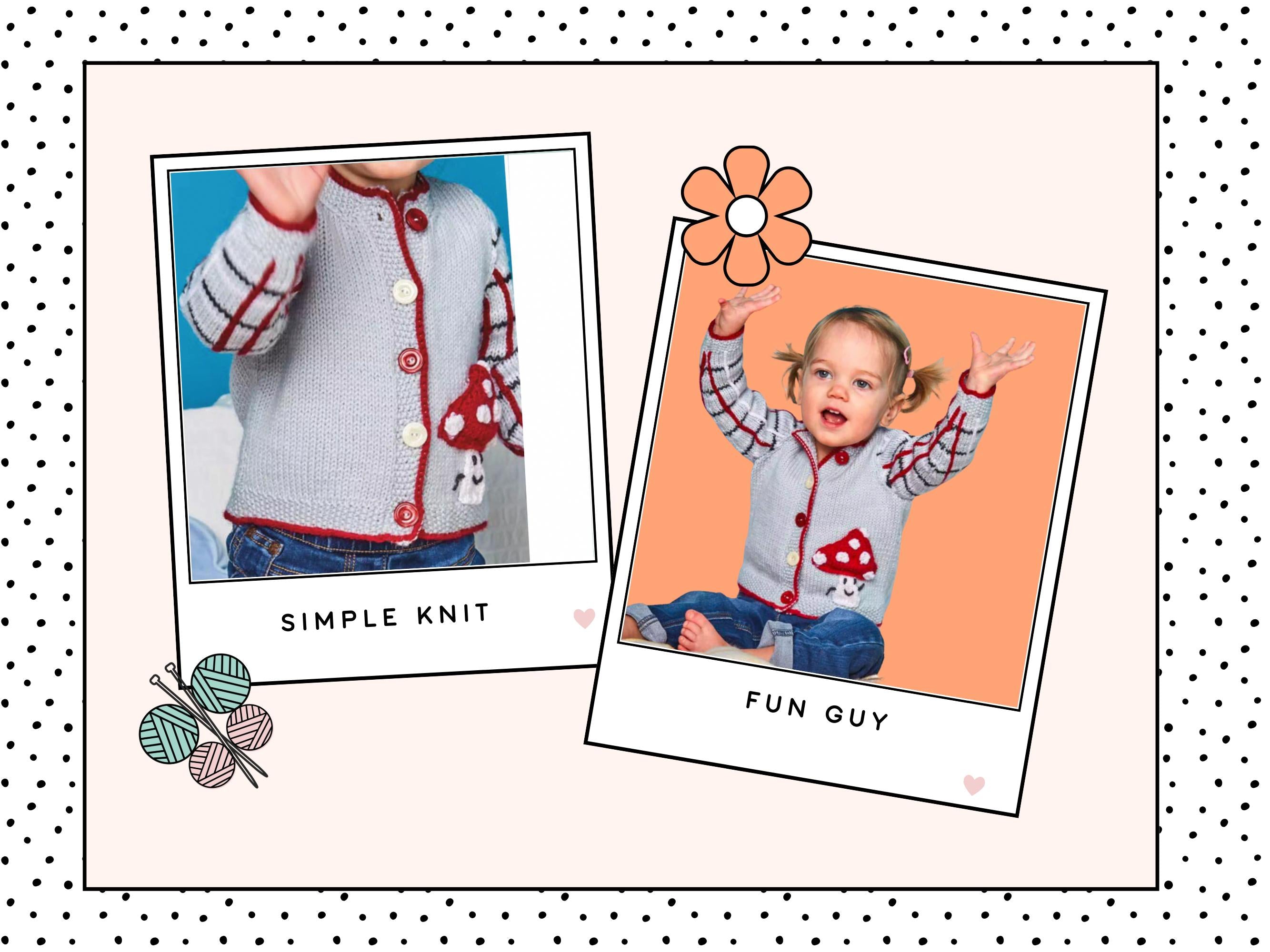 Fun Guy Mushroom Plaid Cardigan