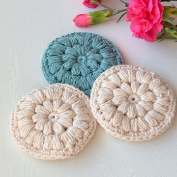 Crochet facial scrubbies