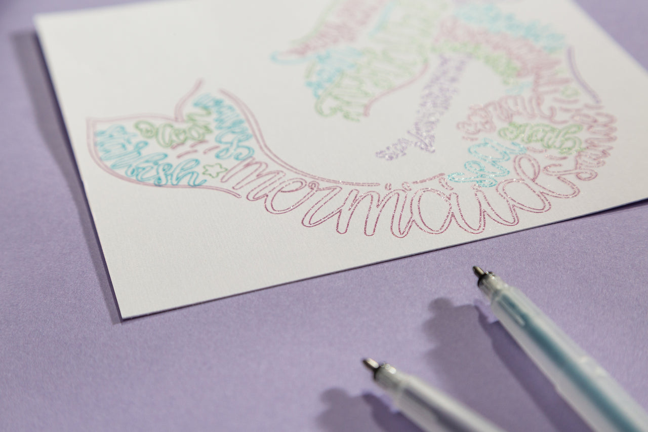 Cricut Glitter Gel Pen Set 5/Pkg - Mermaid