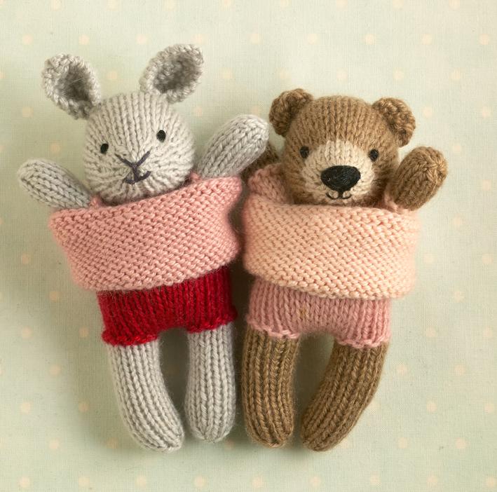 Mini girl bunny and bear