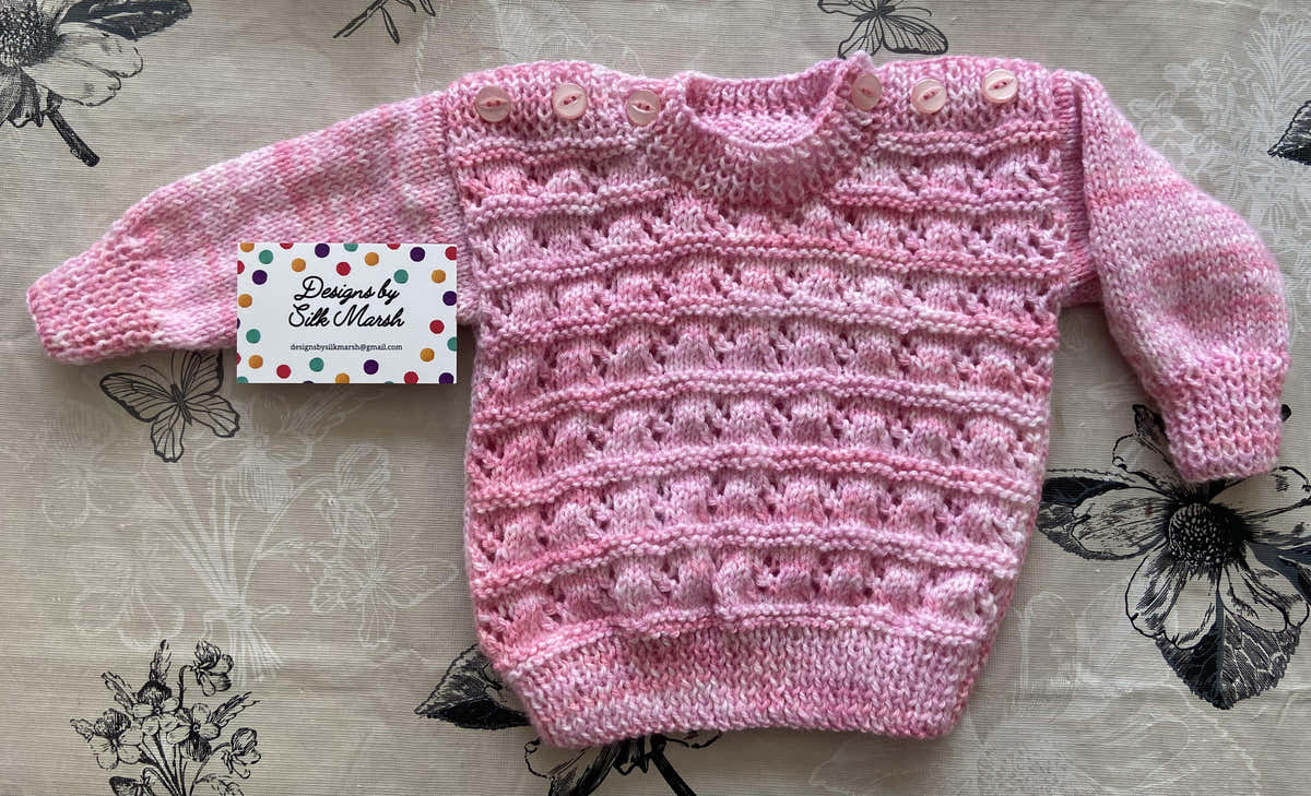 Myisha Baby Jumper Knitting Pattern 6-24 months approx
