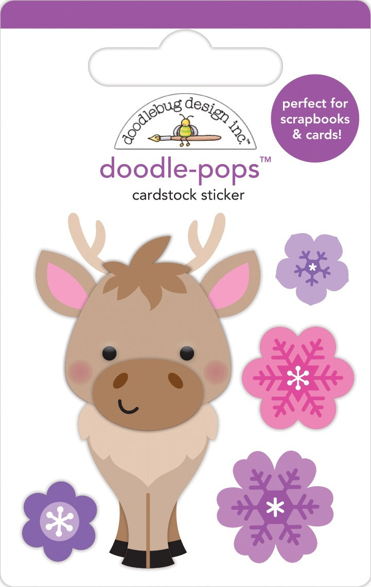 Doodlebug Doodle-Pops 3D Stickers - Hans, Winter Wonderland