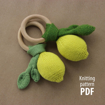 Knitted lemon rattle