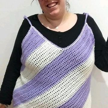 Diagonal tank top