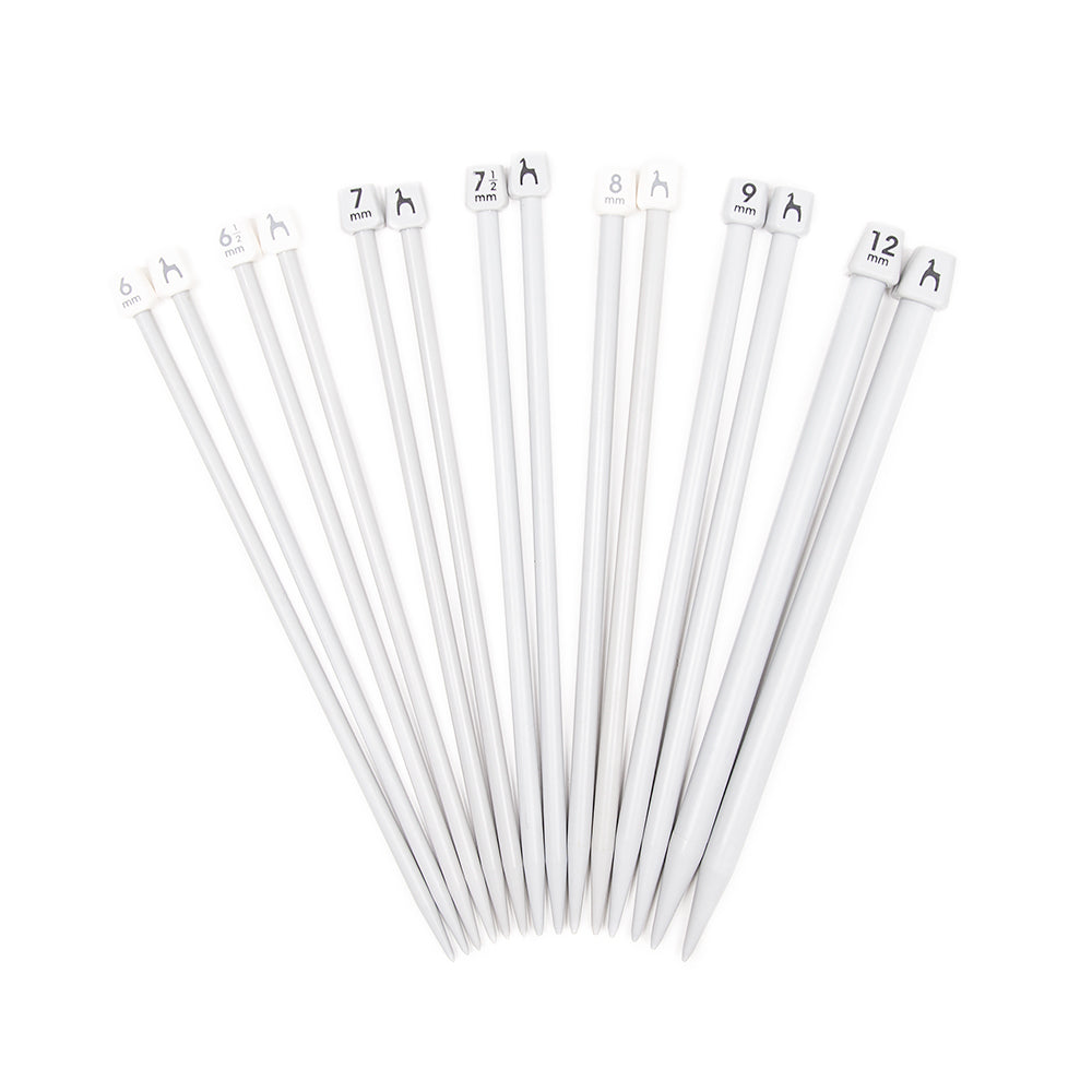 Pony Plastic Single Point Needles 25cm