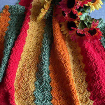 Fall Stripes C2C Afghan