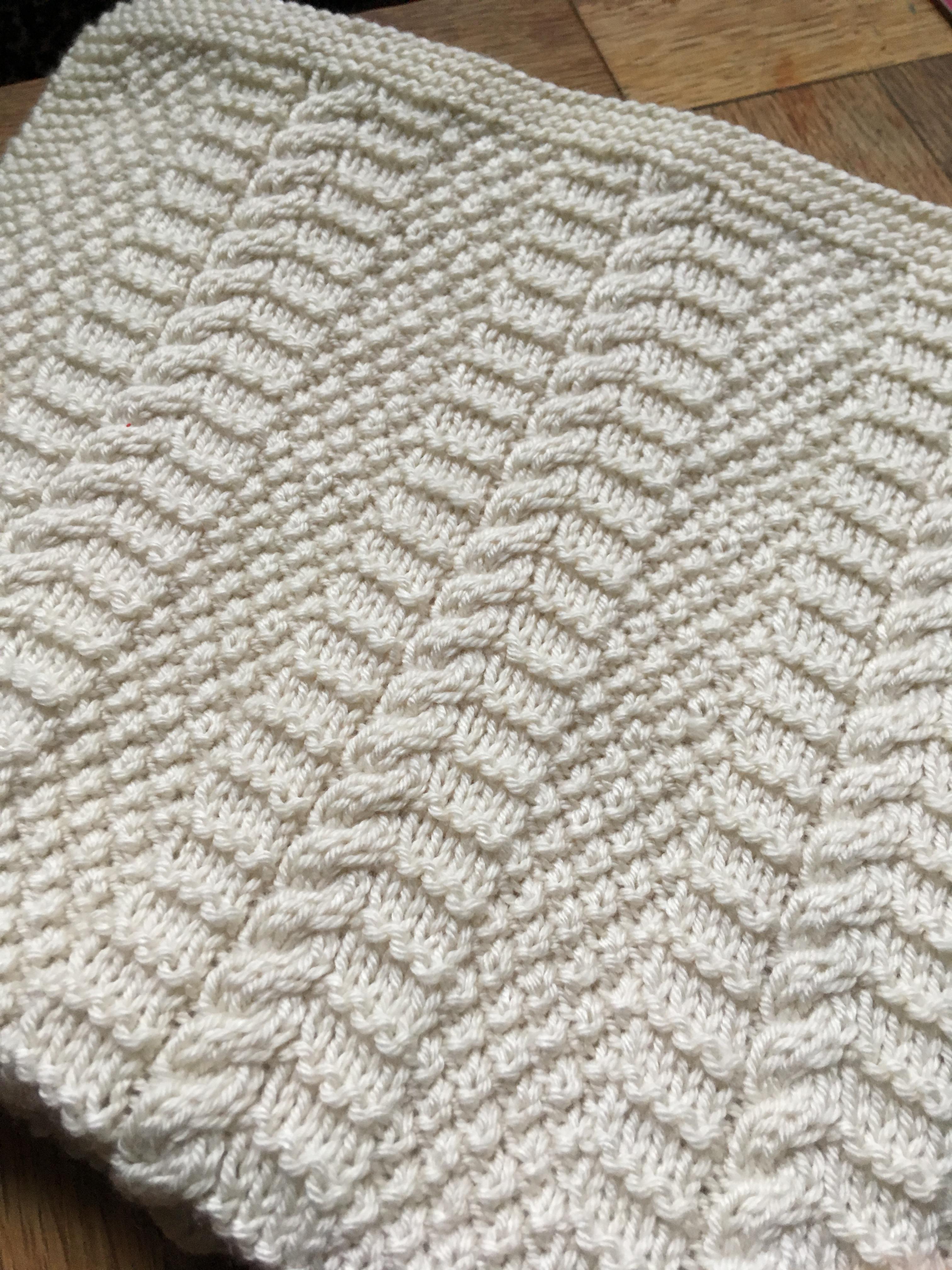 Cable Stripe Blanket Knitting Pattern