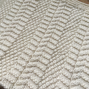 Cable Stripe Blanket Knitting Pattern