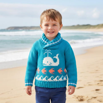 Whale, Fish and Waves Sweater