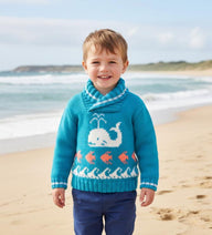 Whale, Fish and Waves Sweater