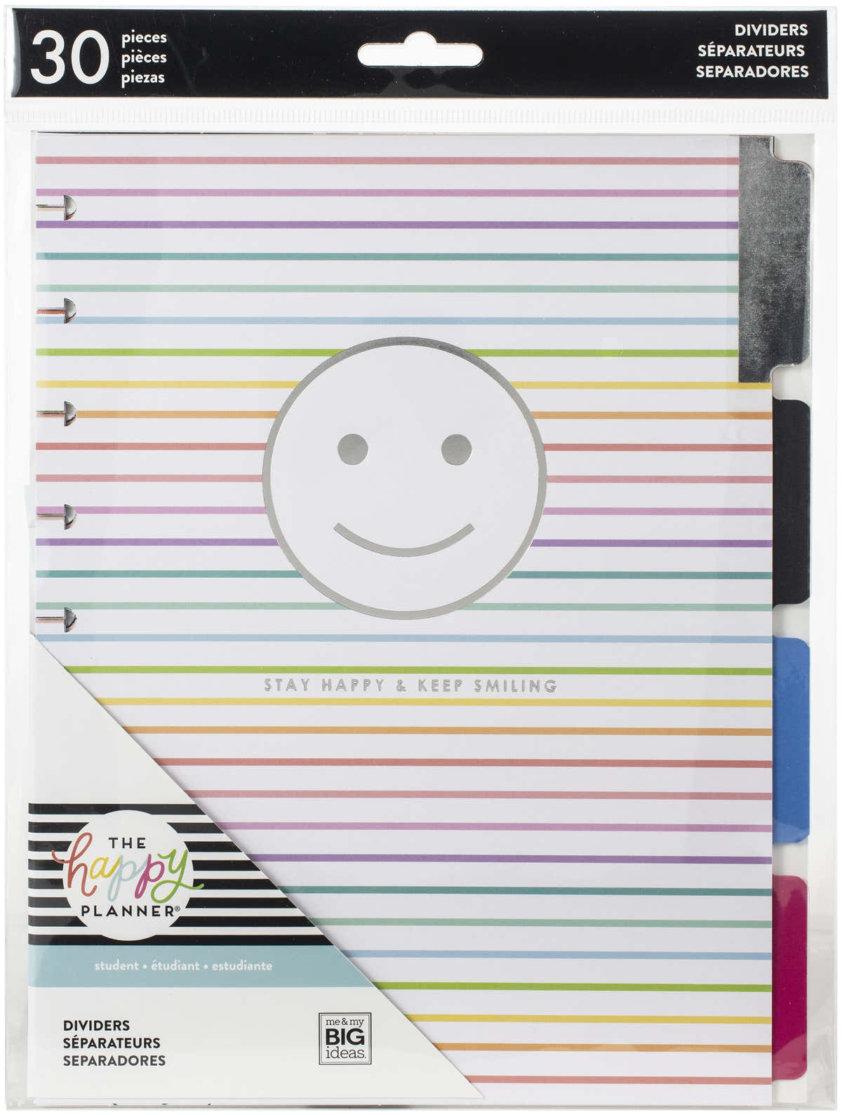 The Happy Planner Medium Dividers 30/Pkg - Good Vibes Only, Student