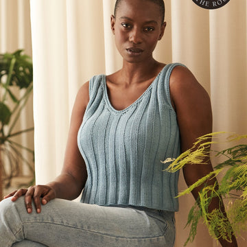 Agapanthus Cropped Vest in Rowan Handknit Cotton - Downloadable PDF