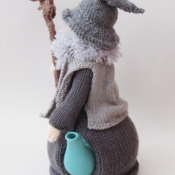 Old Grey Wizard Tea Cosy