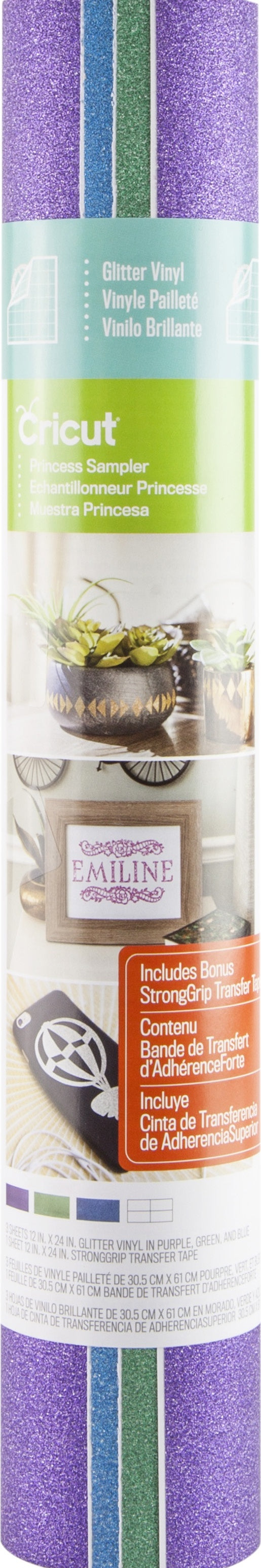 Cricut Glitter 12"X24" Vinyl Sampler 4/Pkg - Princess