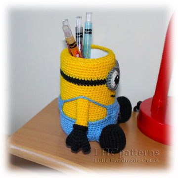 Minion Crochet Pattern, Minion Pencil Holder Crochet Pattern, Minion Pen Stand Crochet Pattern