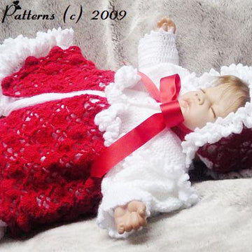 Loveknot Matinee Baby Crochet Pattern #114
