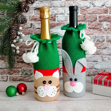330 Cat and Rabbit Bottle cover