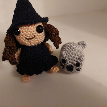 Witch with cat