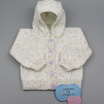 THEA UNISEX HOODY BABY KNITTING PATTERN 18'' - 20'' CHEST