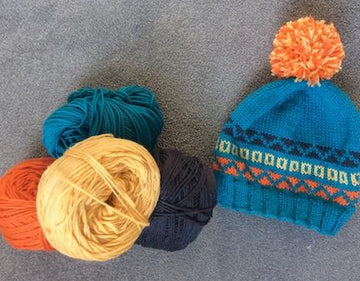 Colourwork bobble hat