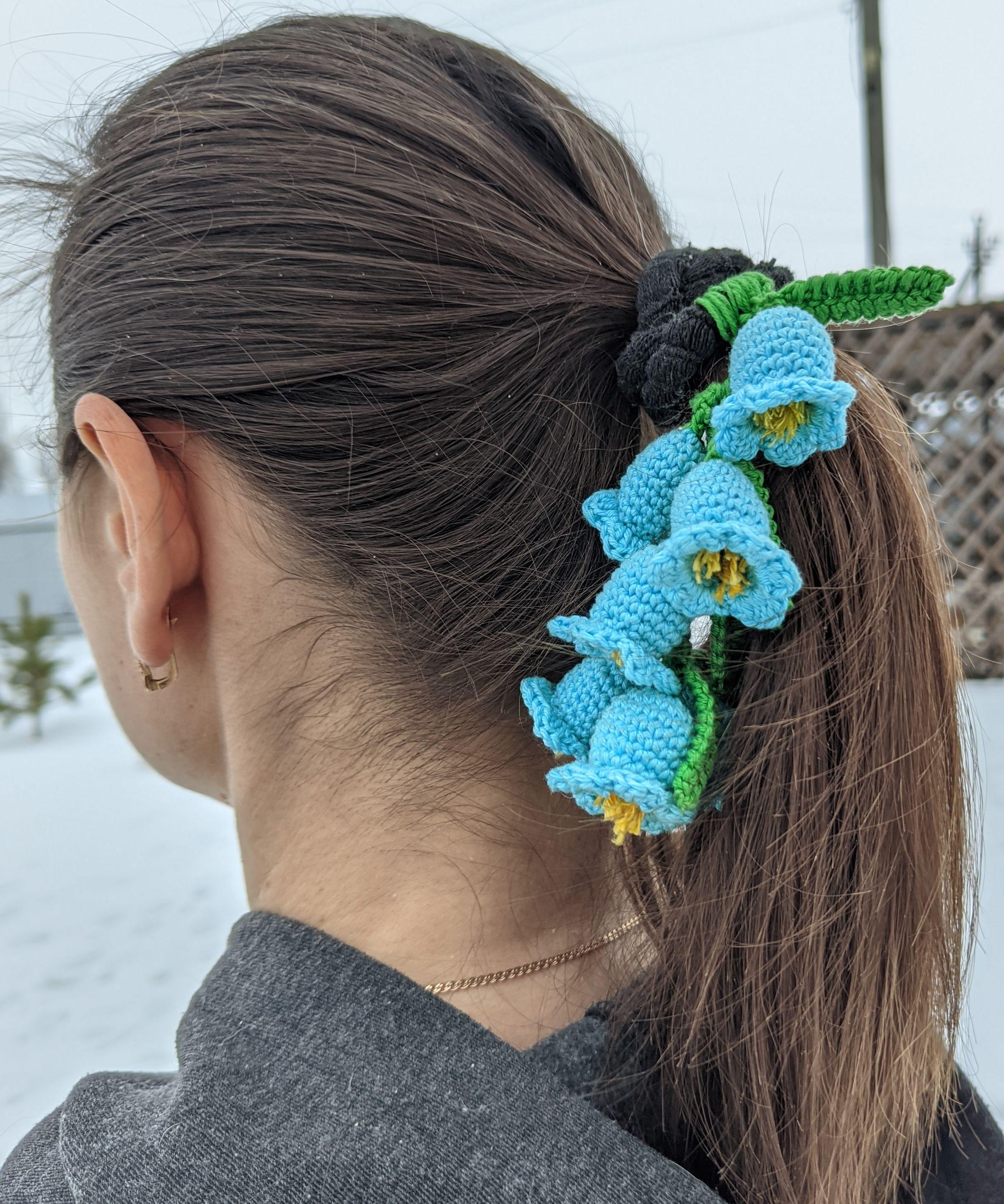 Hair Tie Bouquet bellflower English-US