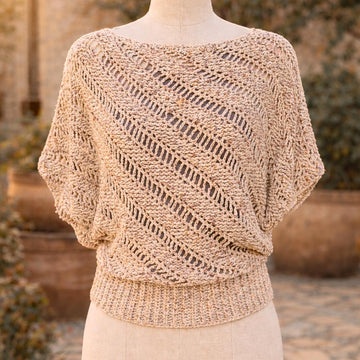 Crochet Pattern Summer Sweater HELIX #1 | Sideways Crochet Pullover | Women's Top PDF