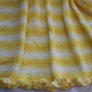 Ray of Sunshine Baby Blanket with Ruffle.