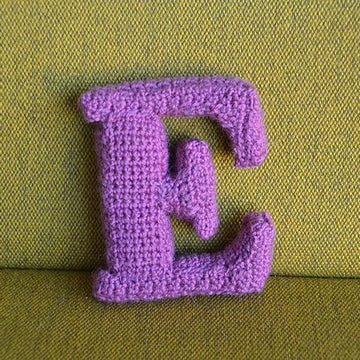 Letter E Crochet Pattern, 3D Alphabet Amigurumi