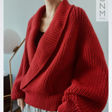 Wrap-effect Pullover