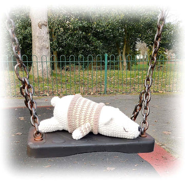 Sleeping White Bear Crochet Pattern