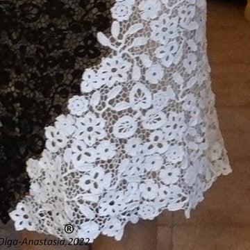 Black and white lace dress