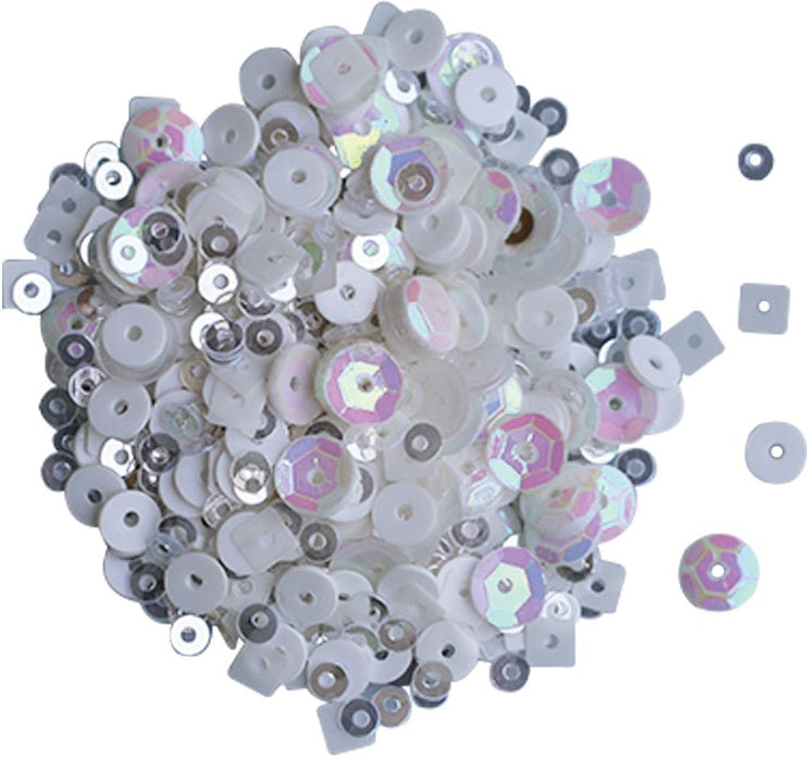 Dress My Crafts Sequins 25gms - White Sunshine
