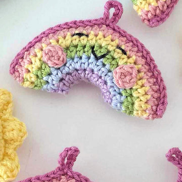 Sun & Rainbow Key Chains Crochet Pattern
